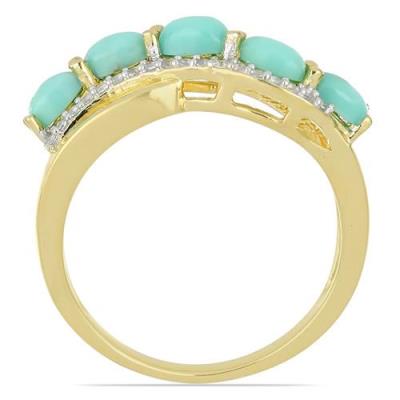 BUY 925 SILVER NATURAL BLUE TURQUOISE MULTI GEMSTONE STYLISH RING